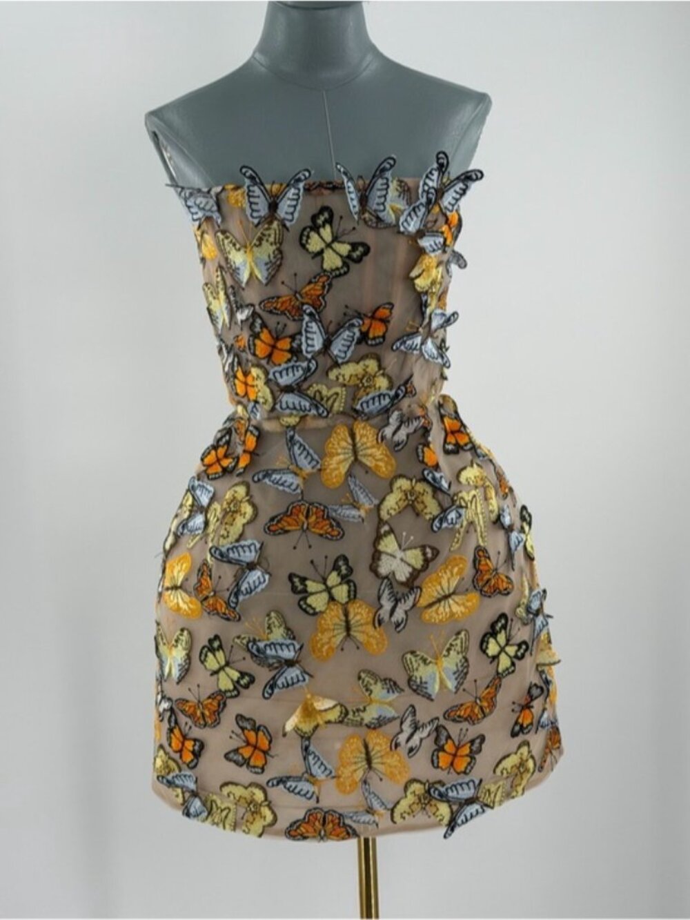 🆕 BRONX & BANCO 🧿 NWOT Bella Butterfly Maraya Strapless Mini Dress, Sz M US 6 - Picture 3 of 16